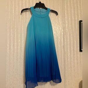 Blue Sleeveless Kids Casual Dress